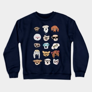 Dogs in Glasses Crewneck Sweatshirt